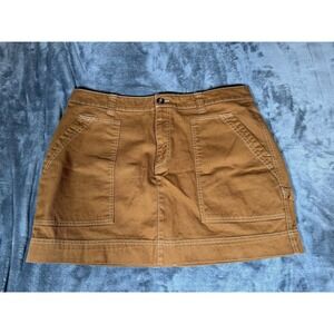 Old Navy Skirt Womens 16 Brown Utility Cargo Twill Pockets Short Sly Fox